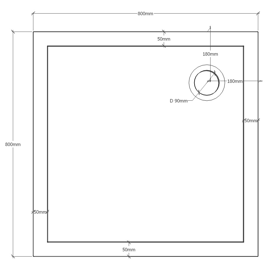 Душевой поддон из искусственного камня Sanola S800