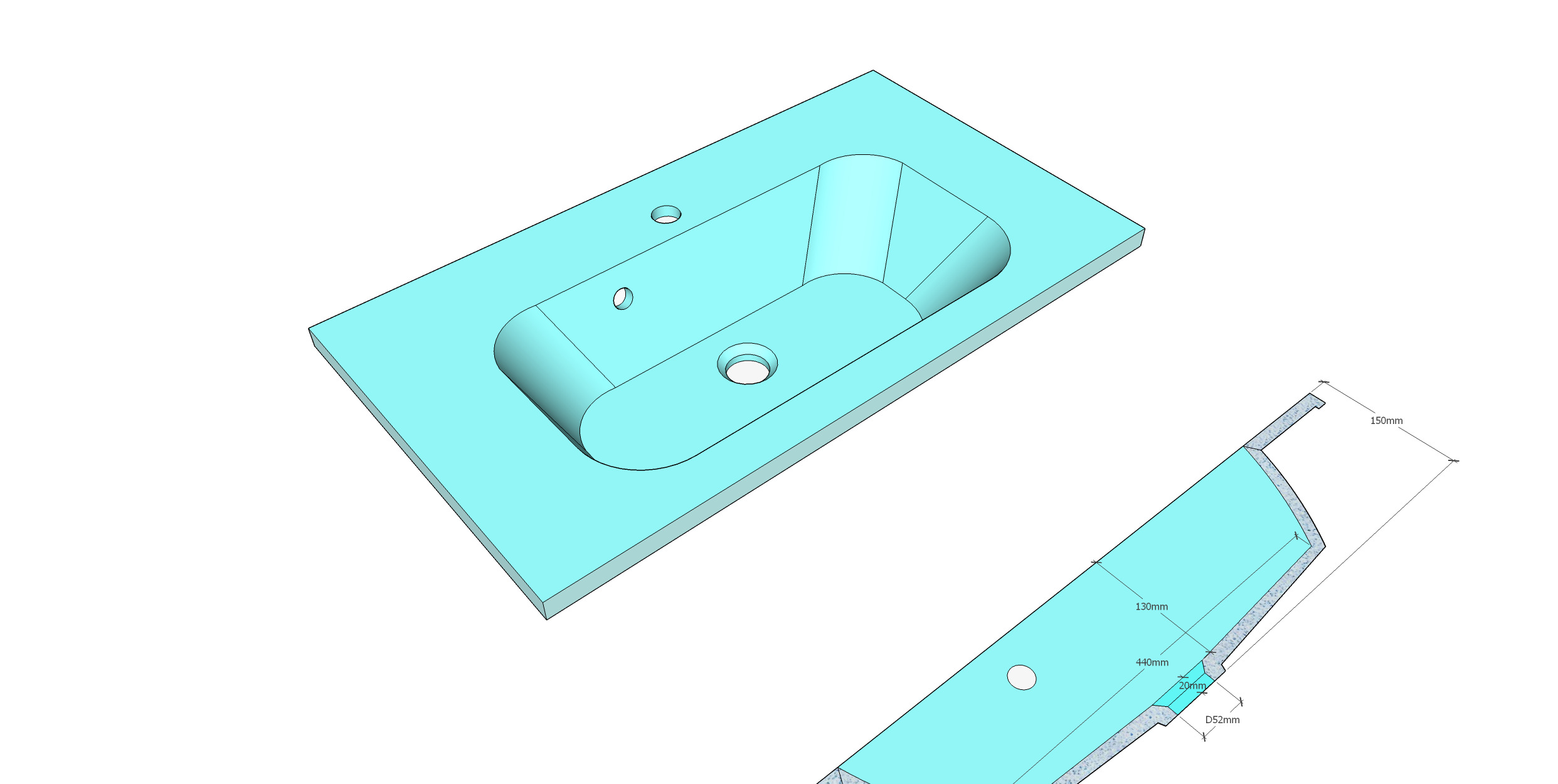Раковина из искусственного камня Sanola Ars 80
