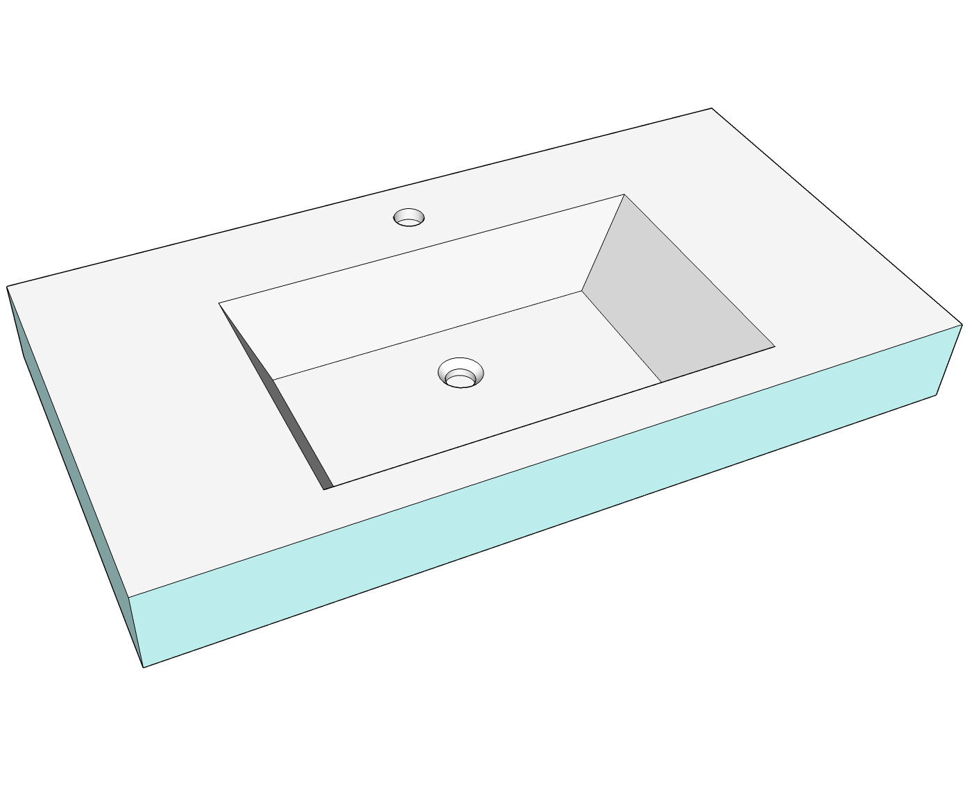 Раковина из искусственного камня Sanola Aurora 90