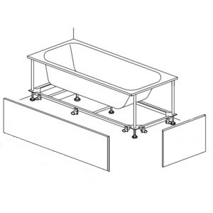 Экран двусторонний с каркасом 1700х750
