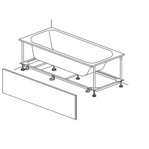 Экран односторонний с каркасом 1700x750
